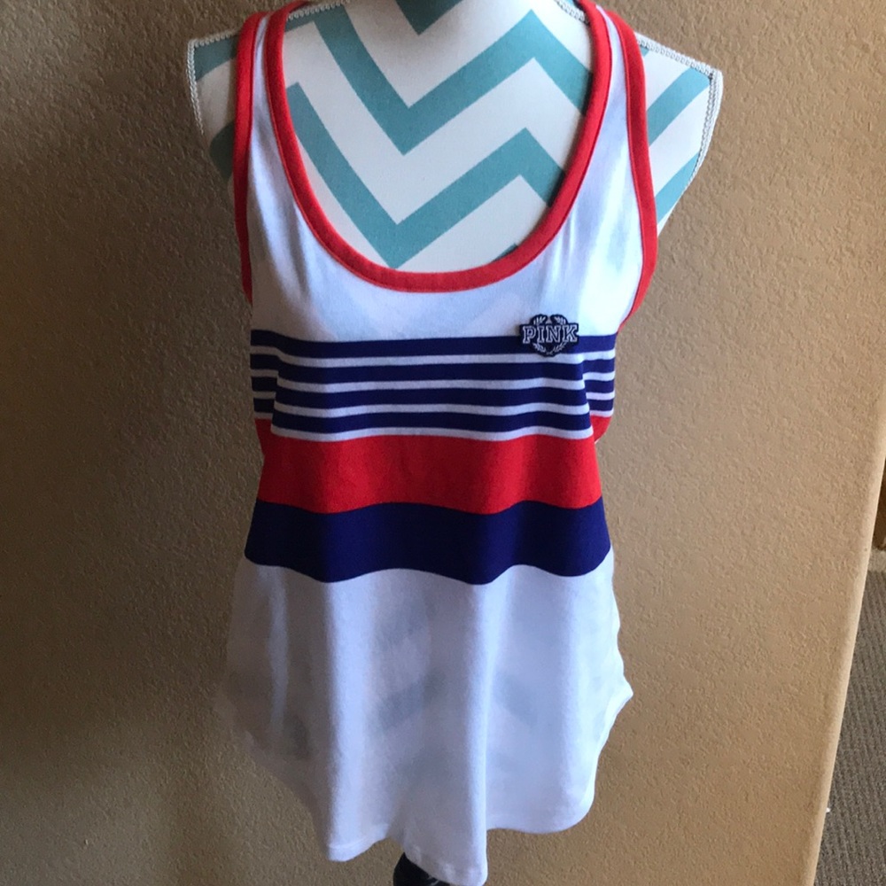 ❤️❤️PINK Red/White/Blue Workout Tank Top**